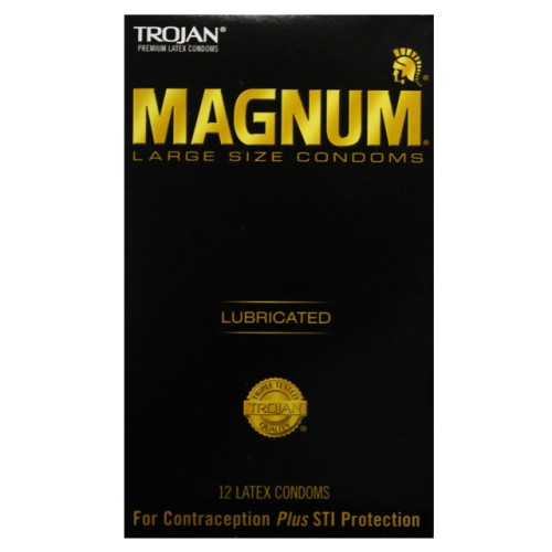 Condones Trojan Magnum Talla Grande Paquete de 12