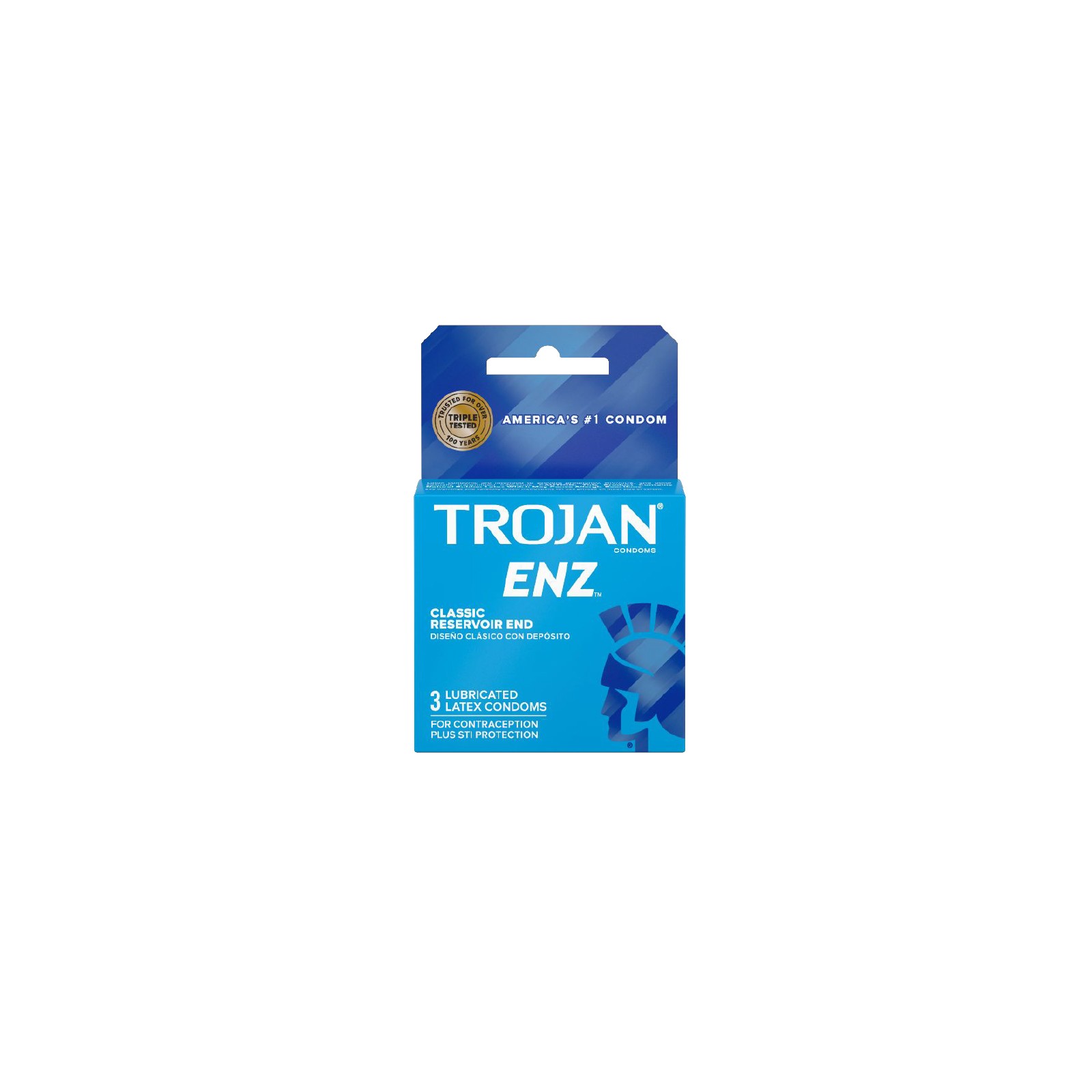 Condones Lubricados Trojan-Enz 3 Piezas Seguridad y Comodidad