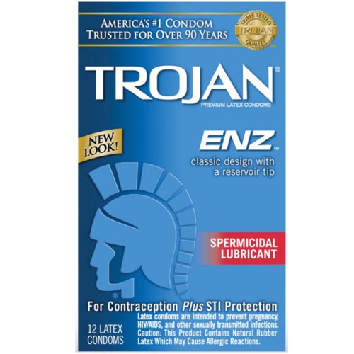 Trojan-Enz con Lubricante Espermicida 12-Pack