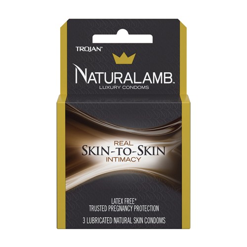 Naturalamb Lubricated Condoms 3-Pack - Safe & Sensitive