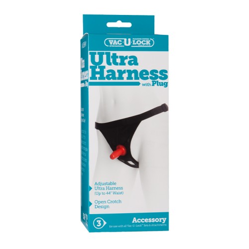 Arnés Ultra con Plug de Vac-U-Lock - Negro