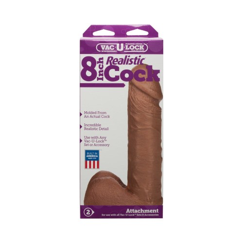 Pene Realista Vac-U-Lock de 8 Pulgadas