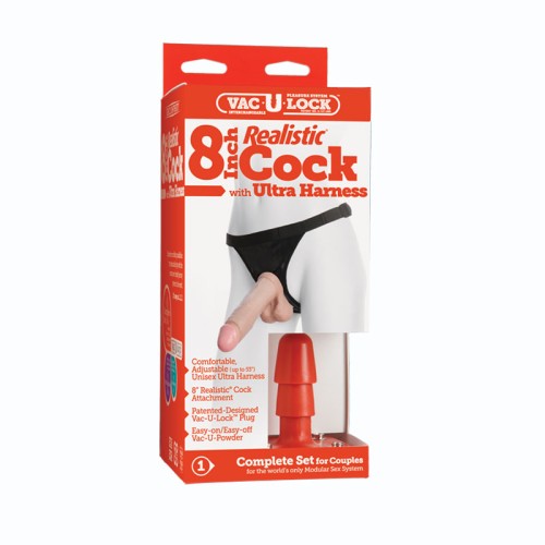 Dong Clásico Vac-U-Lock de 8 Pulgadas para Placer Versátil