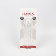 Clear Ribbed Penis Extension for Enhanced Pleasure