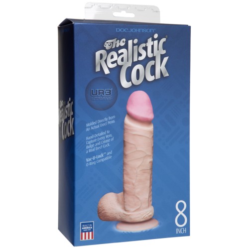 El Pene Realista - UR3 - 8 Pulgadas Blanco