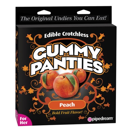 Pipedream Edible Gummy Crotchless Panties Peach Flavor