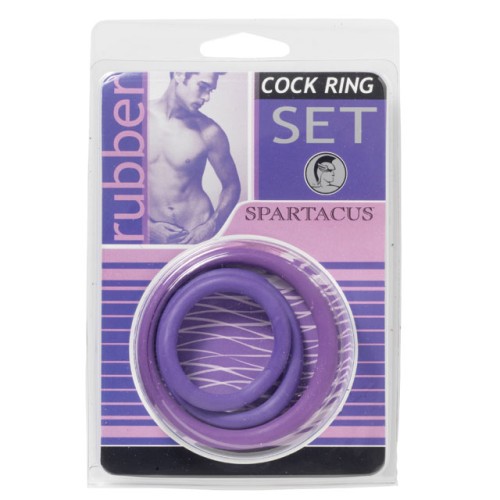 Spartacus Purple Cock Ring Set for Enhanced Pleasure