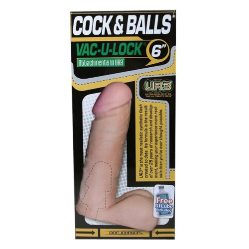 Vac-U-Lock 6 Inch UR3 Cock White