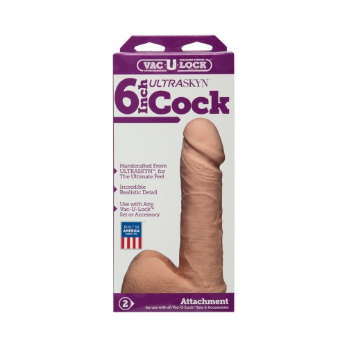 Vac-U-Lock 6 Inch UR3 Cock White