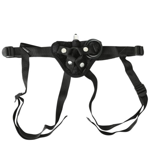 Vibrating Velvet Strap-On Harness for Ultimate Pleasure