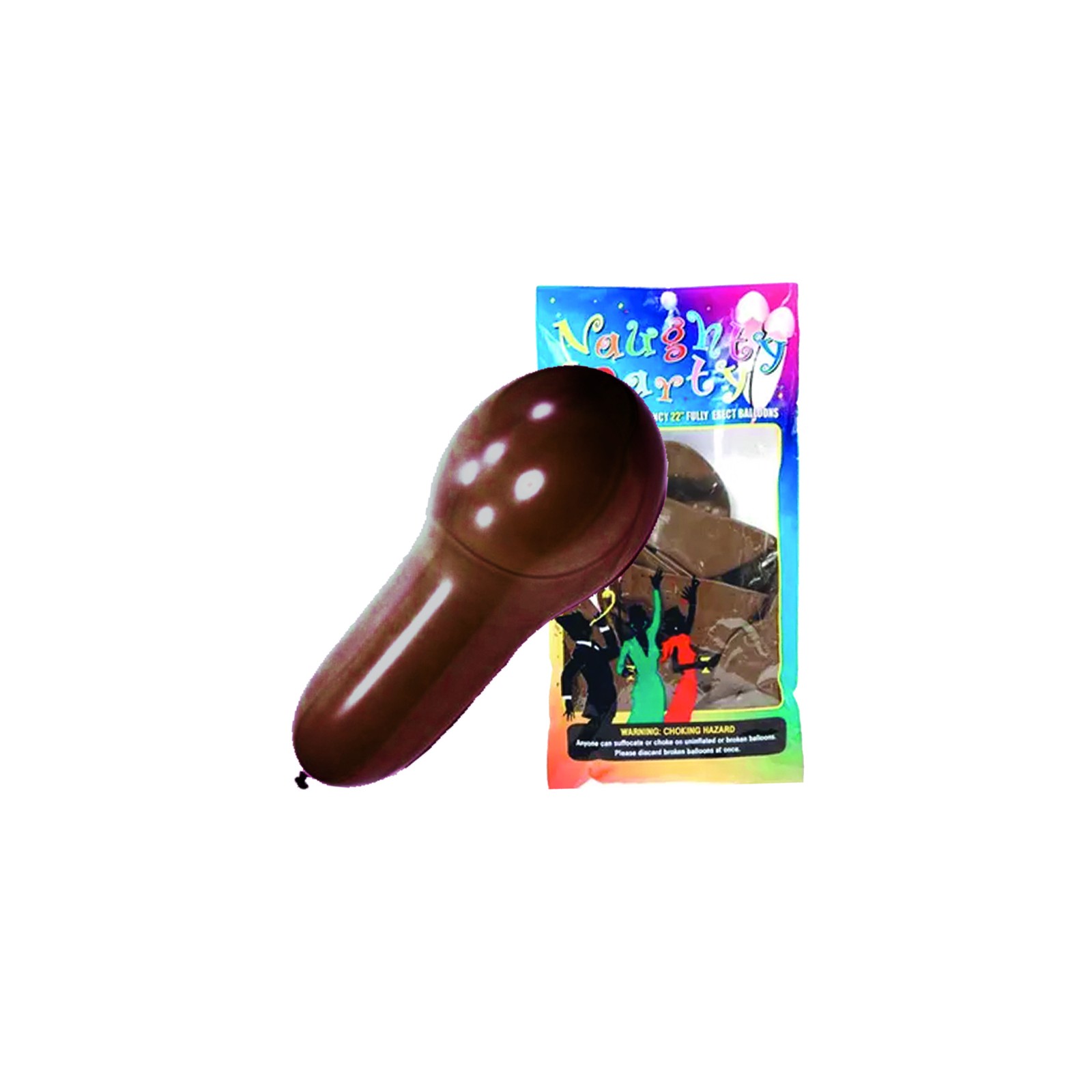 Naughty Penis Balloons 8 Pack Brown