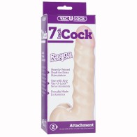 Vac-U-Lock - 7 Inch Cock - Raging Hard-Ons White