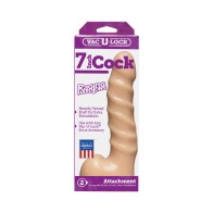 Vac-U-Lock - Pene de 7 Pulgadas - Raging Hard-Ons Blanco