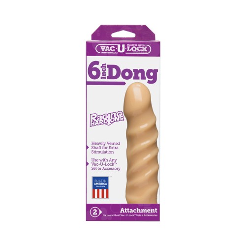 Vac-U-Lock Dong de 6 Pulgadas Raging Hard-Ons