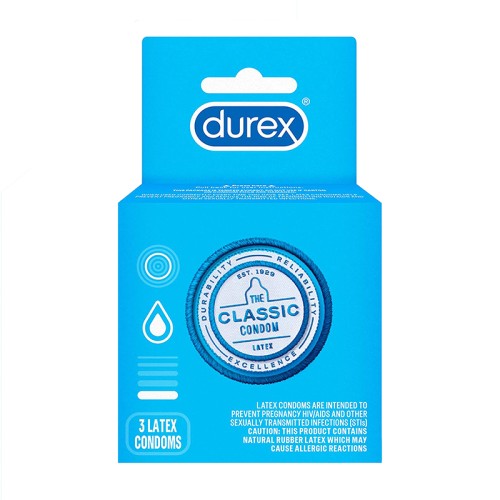 Durex Classic Lubricated 3 Pack