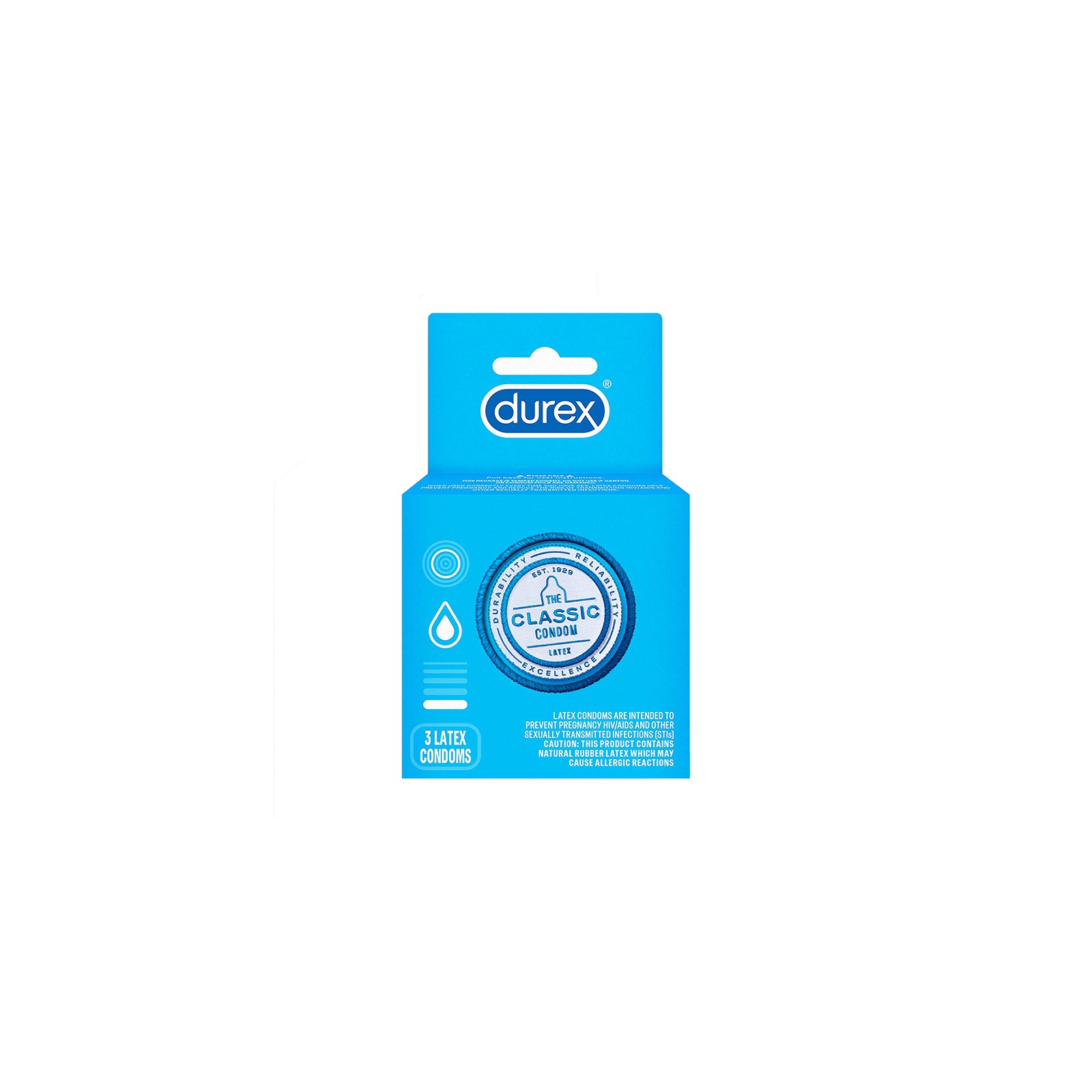 Durex Classic Lubricated 3 Pack