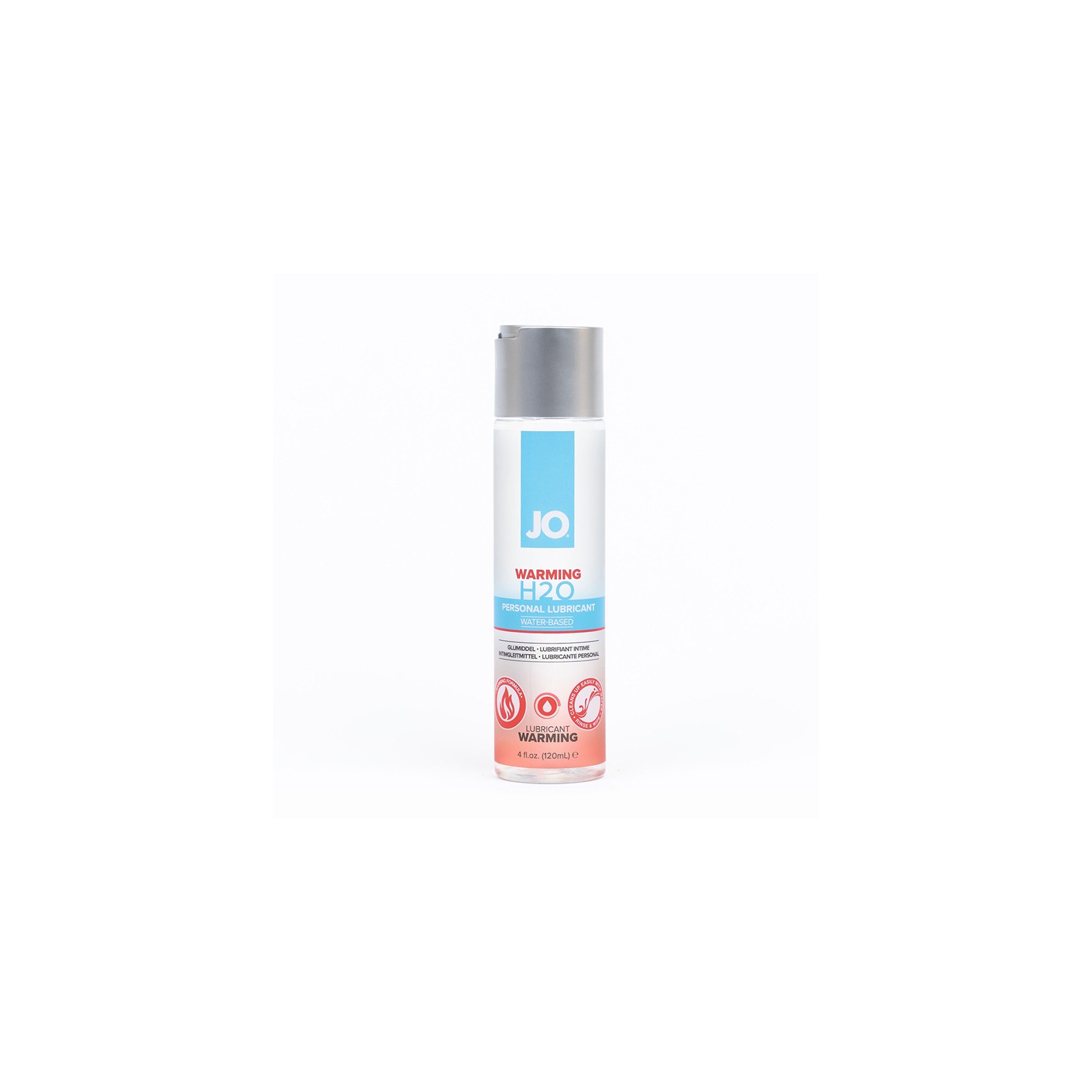 JO H2O Lubricante Calentador Base Agua 4oz - Sensación Suave