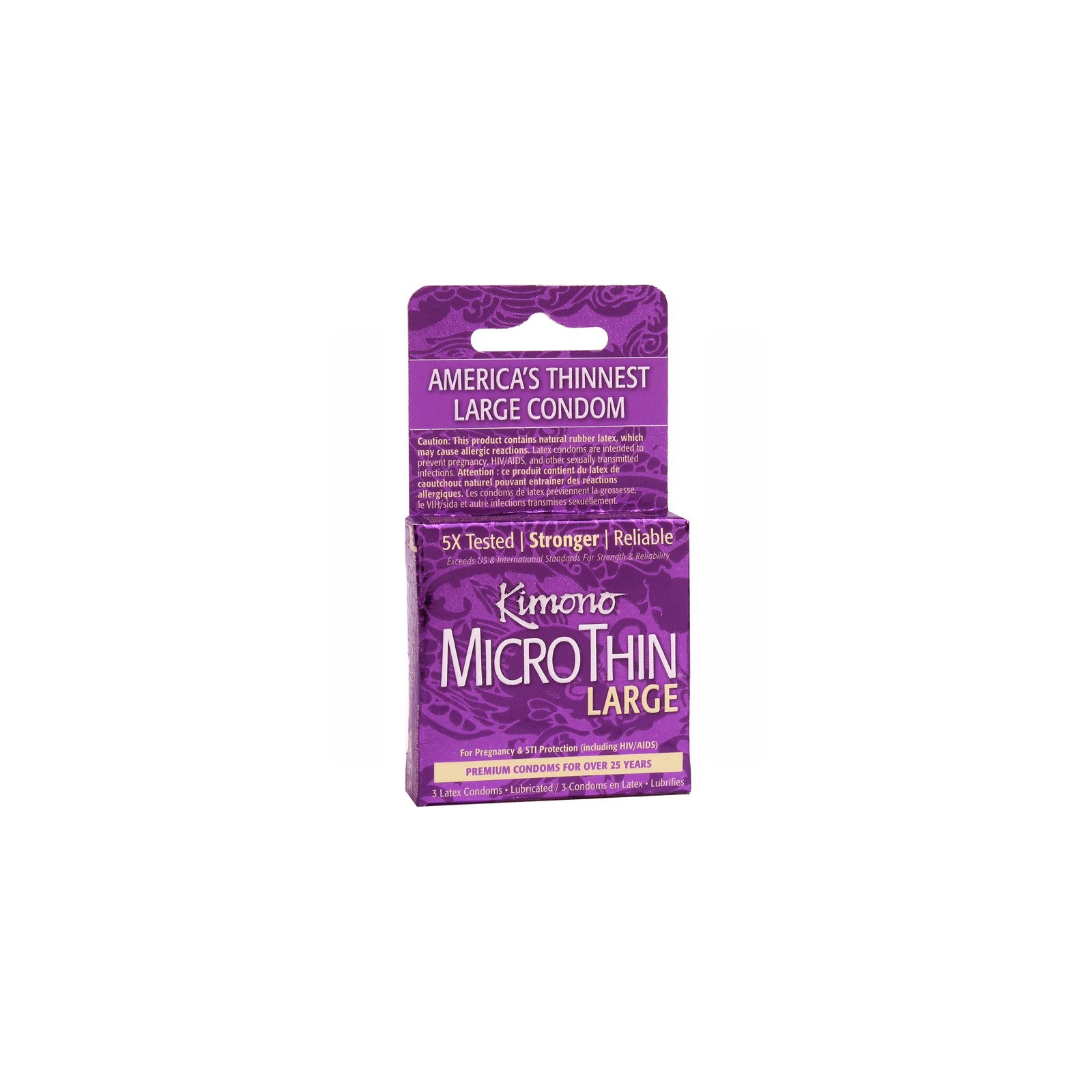 Condones Kimono Micro Thin Grande (3 Pack) para Comodidad