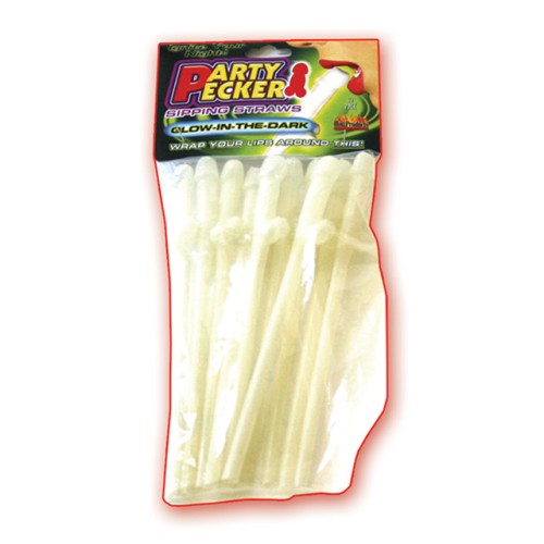 Party Pecker Neon Sipping Straws for Fun Nights