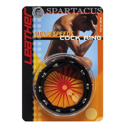 Anillo Cock Spartacus Leather Super Speeds - Erección Absoluta