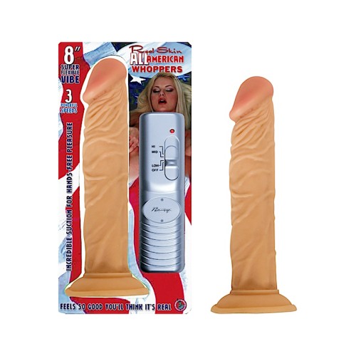 All American Whoppers 8-Inch Vibrating Dong for Realistic Enjoyment