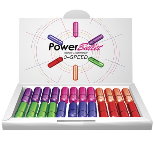 Vibrador Power Bullet 3 Velocidades en Colores Variados