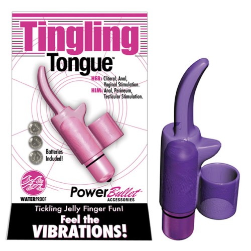 Tingling Tongue Purple Vibrator for Discreet Pleasure