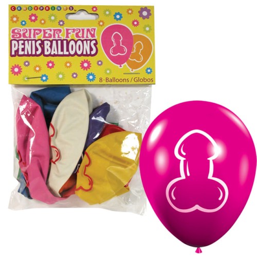 Super Fun Penis Balloons 8-Pack - Bachelorette Party Fun