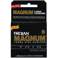 Trojan Magnum Thin Condones Talla Grande 3-Pack