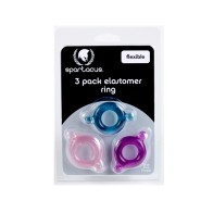 Conjunto de Anillos para el Pene de Elastómero