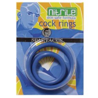 Juego de Anillos para el Pene de Nitrilo Azul para Mejorar el Rendimiento