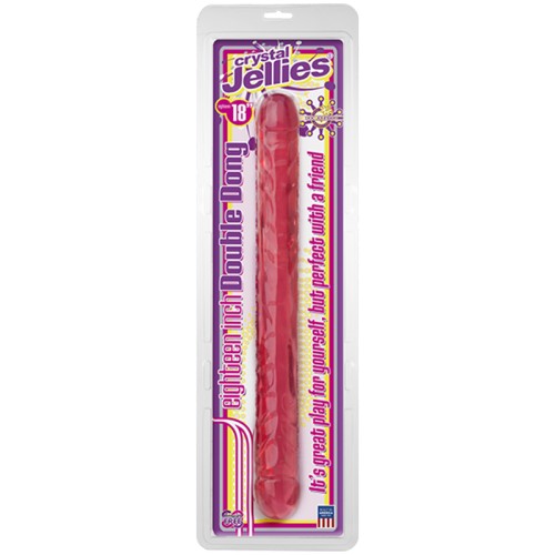 Crystal Jellies Double Dong 18 inches in Pink