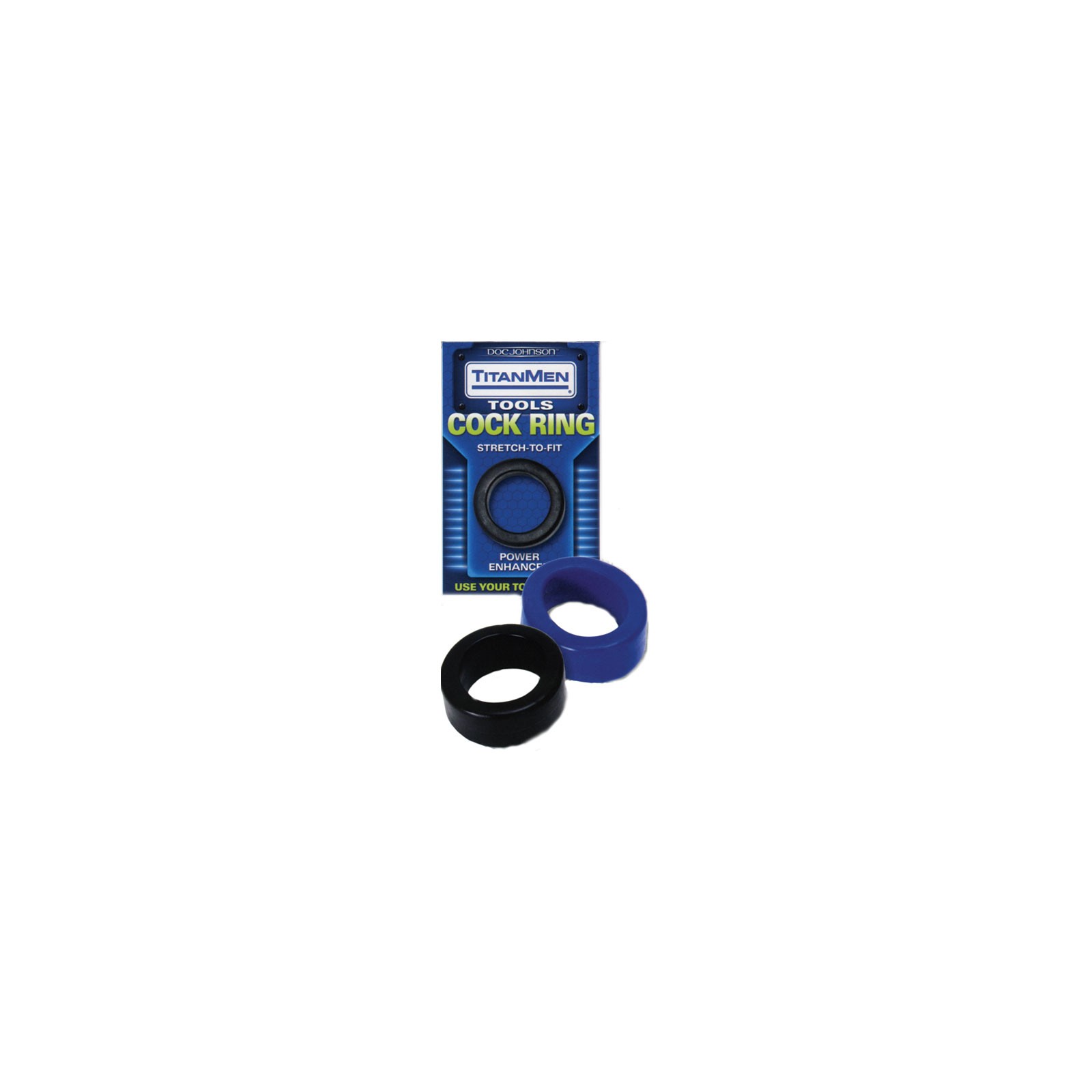 TitanMen Stretch-To-Fit Cock Ring - Black