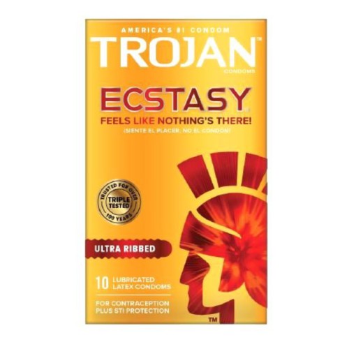 Condones Trojan Ecstasy Ultra Ribbed