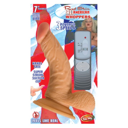 All American Whopper 7in Vibrating Dong