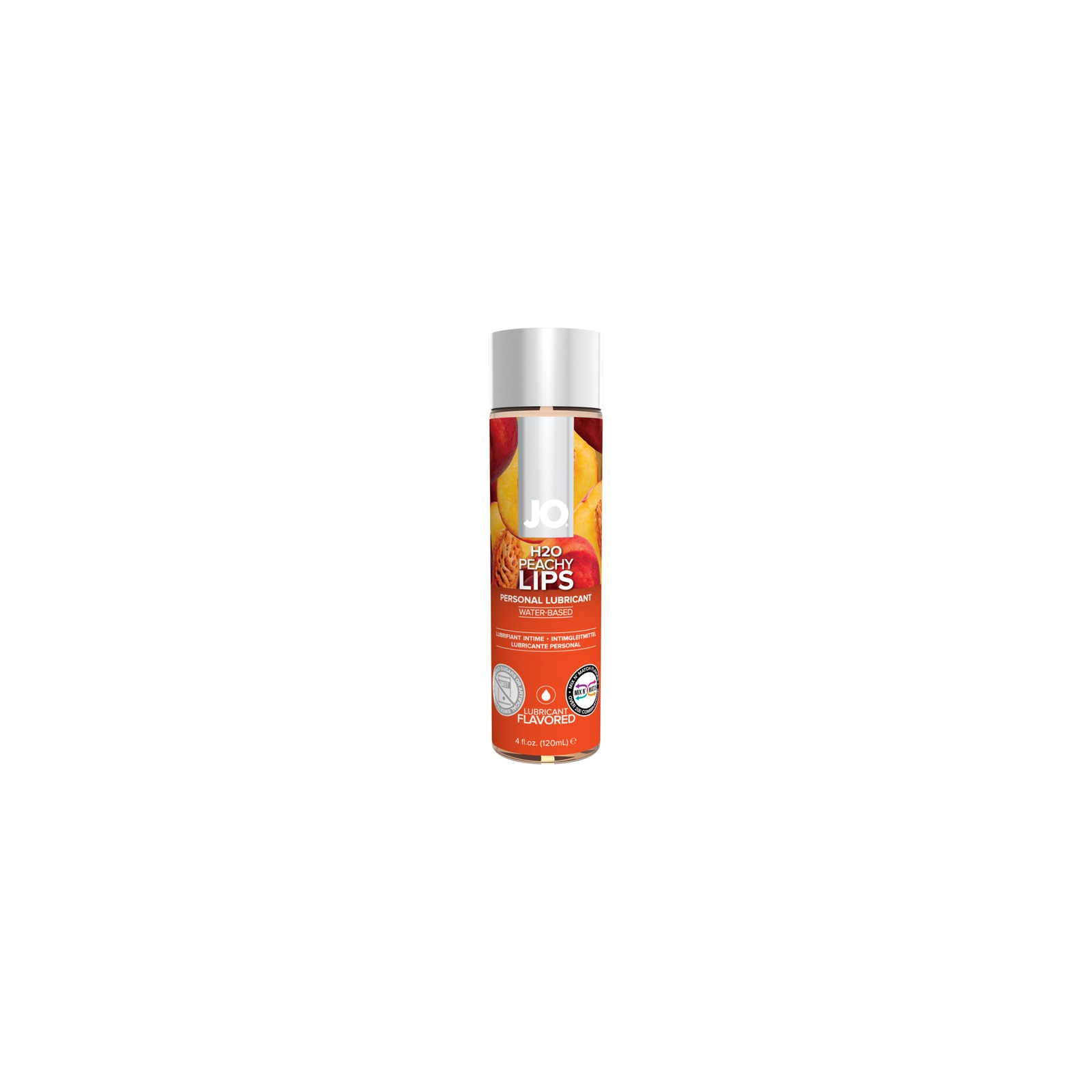 JO H2O Peachy Lips Flavored Lubricant 4 oz.