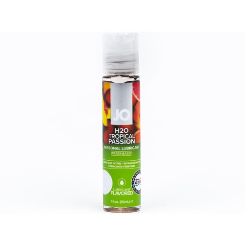 Lubricante con Sabor Tropical Passion JO H2O 1 oz. - Placer Exótico