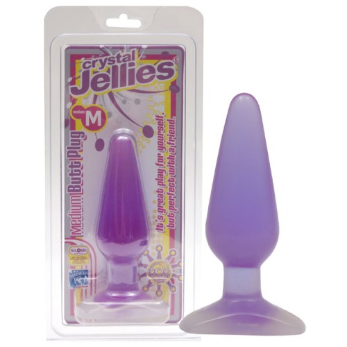 Crystal Jellies Medium Butt Plug Purple