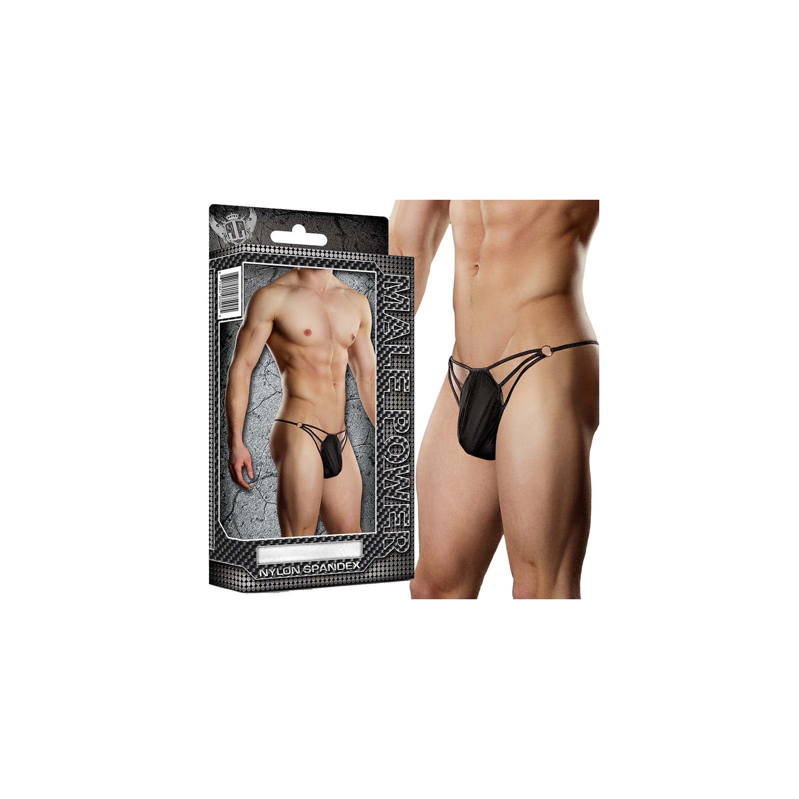 Male Power G-Thong con Correas y Anillos para Máxima Comodidad