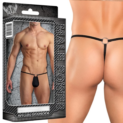 Male Power G-String con Anillo Frontal para Hombres