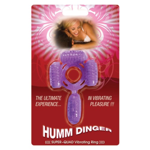 Super Quad Vibrating Cock Ring Purple