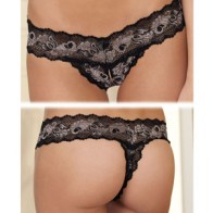 Tanga de Encaje Sin Entrepierna Rene Rofe S/M