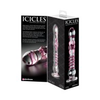 Dildo de Cristal Texturado Pipedream Icicles No. 6