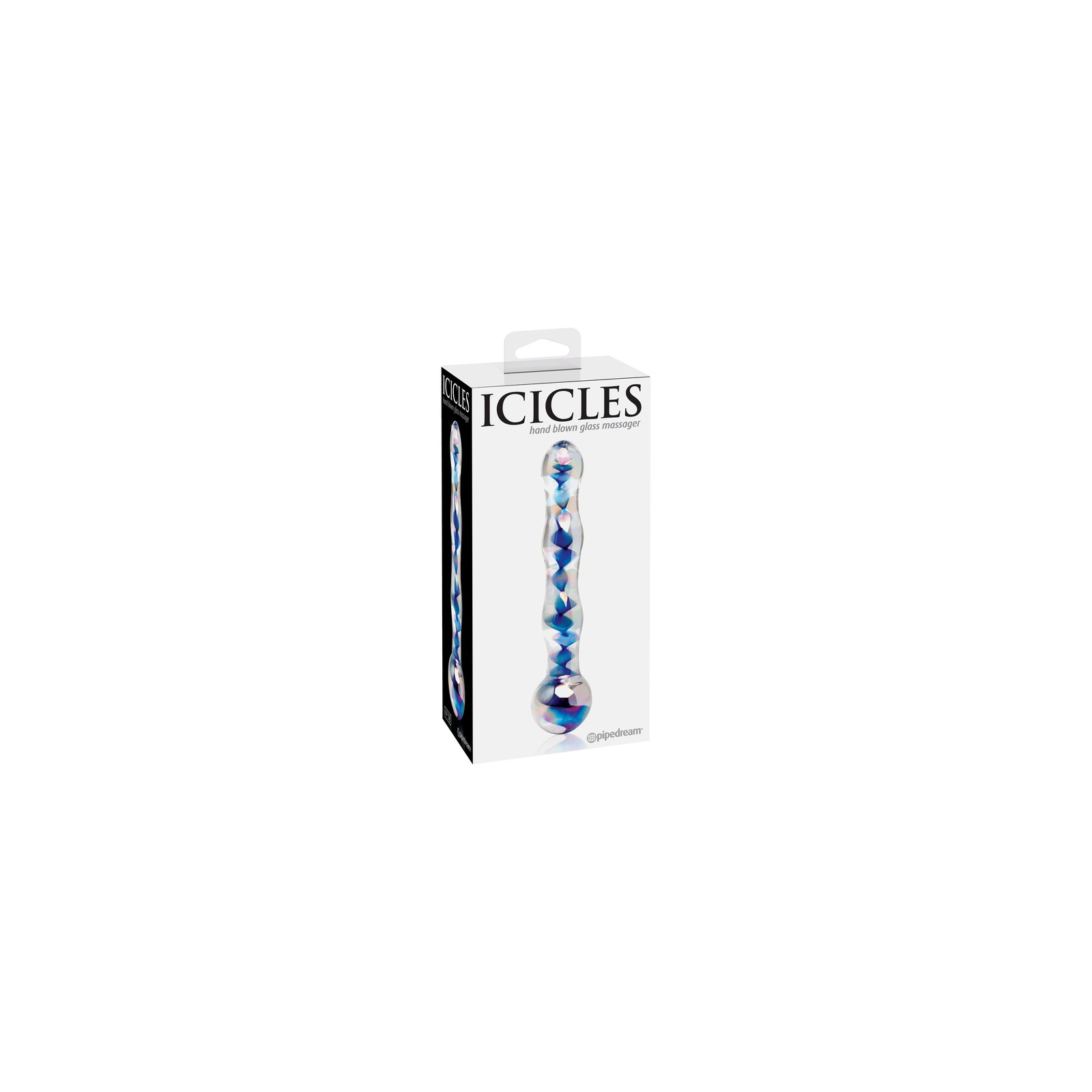 Dildo de Vidrio Wavy 7 in. Pipedream Icicles No. 8 para Placer Supremo