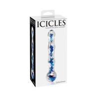 Dildo de Vidrio Wavy 7 in. Pipedream Icicles No. 8 para Placer Supremo