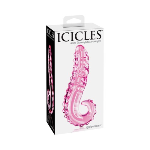 Pipedream Icicles No. 24 Curved Textured Glass Dildo