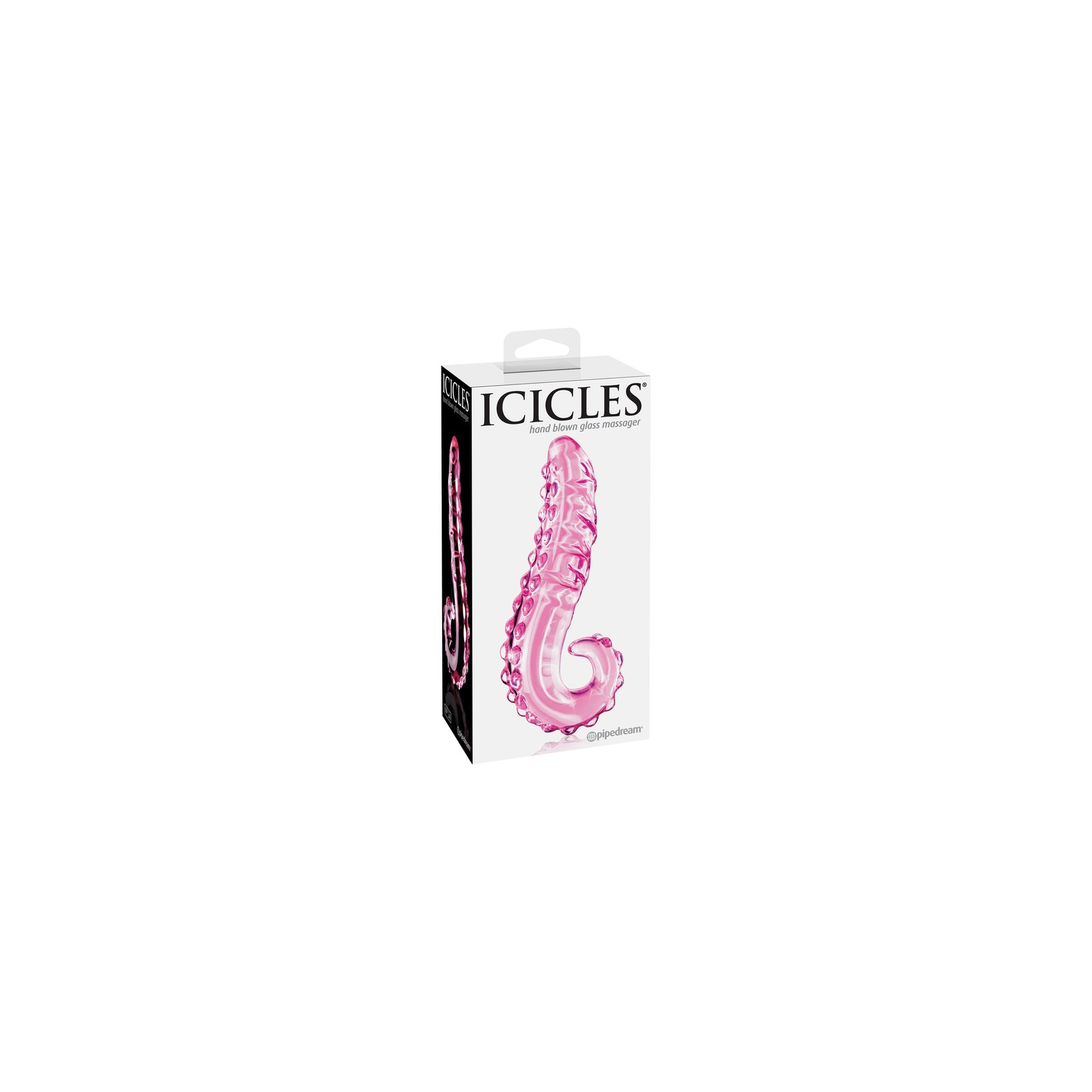 Pipedream Icicles No. 24 Curved Textured Glass Dildo