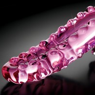 Pipedream Icicles No. 24 Curved Textured Glass Dildo