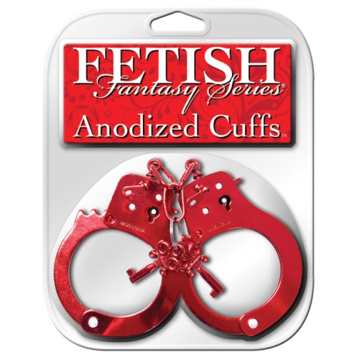 Pipedream Fetish Fantasy Anodized Cuffs Red