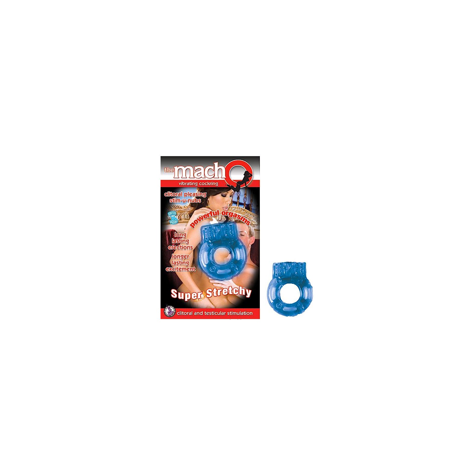 Macho Vibrating Cockring Blue